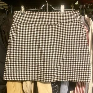 Abercrombie & Fitch Black and White Gingham Skort